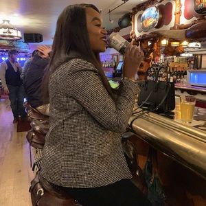 Zara double breast houndstooth blazer